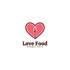 Love food Icon Logo Template