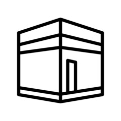 kaaba line icon. simple design editable. Design template vector