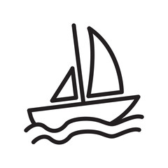 boat line icon. simple design editable. Design template vector
