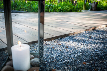 Wedding decorations with candles