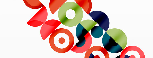 Colorful circle abstract background. Template for wallpaper, banner, presentation, background