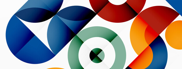 Colorful circle abstract background. Template for wallpaper, banner, presentation, background