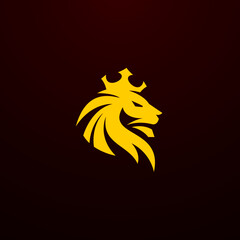 Lion Crown Logo Luxury design