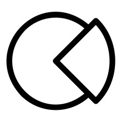 pie cart line icon