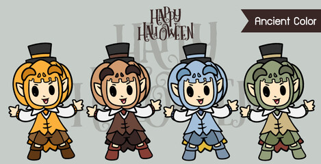 cartoon, illustration, boy, people, vector, character, children, child, fun, set, christmas, funny, kids, halloween, kid, hat, art, drawing, play, group, elf, family, costume