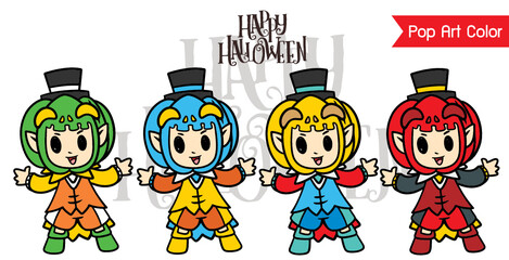 cartoon, illustration, boy, people, vector, character, children, child, fun, set, christmas, funny, kids, halloween, kid, hat, art, drawing, play, group, elf, family, costume