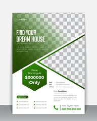 Creative Business and real estate home sale Flyer, Brochure, Leaflet design template, A4 modern Vector Flyer and Mock up Template layout of poster, flyer, brochure and banner report