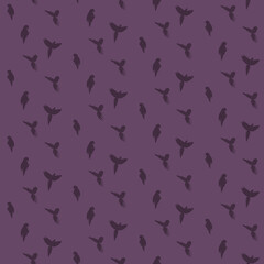 Vector background shadow of parrots in purple. Textile template, for paper, print.