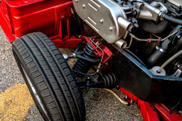 Obraz na płótnie Canvas Vintage Sports Car 1970 Triumph GT6+ Engine Detail