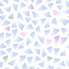 Vector abstract geometric swirl pattern of decorative triangles of petals on a transparent background in pastel colors