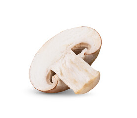 Fresh champignon mushrooms isolated on white