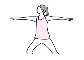 ヨガをしている女性 