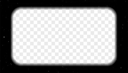 Old cinematic frame on a transparent background.