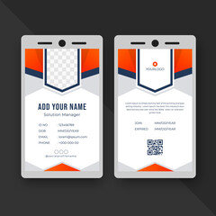 Company id card design template