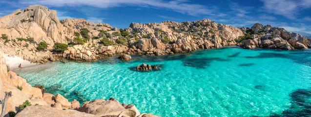 Peel and stick wall murals North Europe Panoramic view of Cala Coticcio on the island of Caprera, located in the La Maddalena archipelago national park, Sardinia -Italy