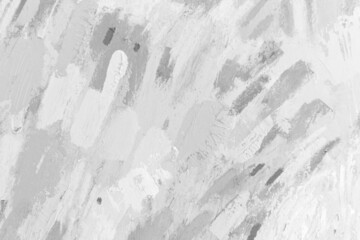Gray grunge background. Monochrome banner template with real artistic texture. Abstract brushstroke texture. Grey rough hand-painted backdrop. Artwork fragment close up — Old-fashioned wallpaper.