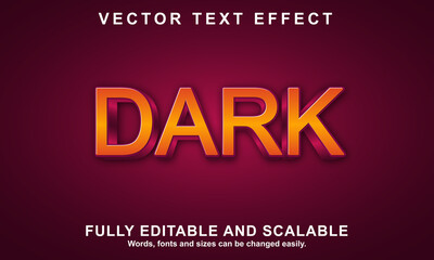 Obraz premium DARK style editable text effect 
