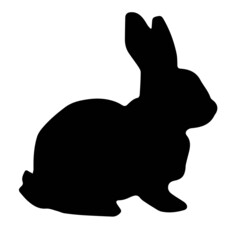 Vector Easter bunny. Template for printing. Illustration for design. Festive drawing for design.