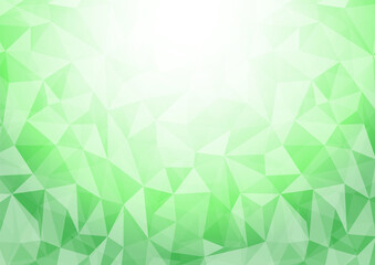 Fototapeta na wymiar 抽象的な幾何学模様と初夏らしい新緑を感じさせるグラデーション背景素材