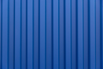 Blue Stripe steel metal sheet for cargo container line industry wall texture pattern for background.
