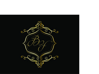 BP initial letter luxury monogram logo,elegant ornamen jewelry, emblem of love shape heart