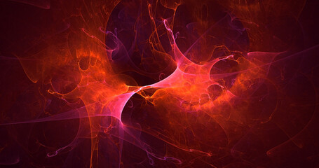 3D rendering abstract colorful fractal light background