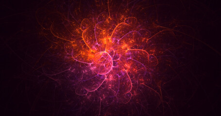 3D rendering abstract technology fractal background