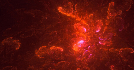 3D rendering abstract technology fractal background