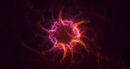 3D rendering abstract technology fractal background