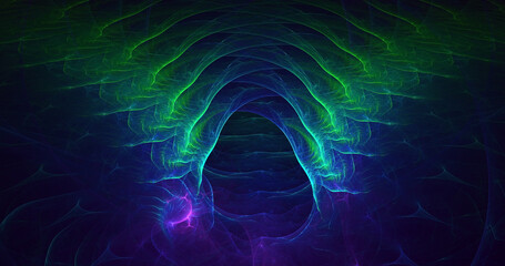 3D rendering abstract technology fractal background
