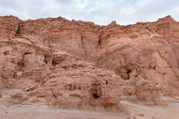 Fantastically  beautiful mountain nature in Timna National Park near Eilat, southern Israel.