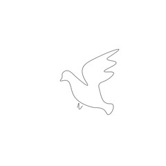 Naklejka premium Birds dove silhouette vector illustration