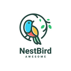 Illustration vector graphic of Nest Bird, good for logo design