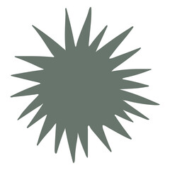 Spiky shape vector illustration in bohemian design