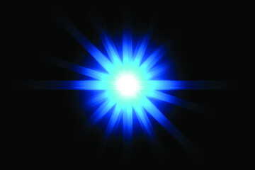 Set of transparent blue light lens flares Premium transparent eps  