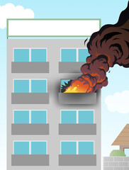 マンション　ビル　火災　火事 © AQ-taro Images