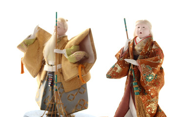 日本人形長寿のお祝いに飾られる高砂の老夫婦5 - obrazy, fototapety, plakaty