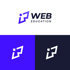 W Letter Logo Icon Creative Shape Vector illustration
