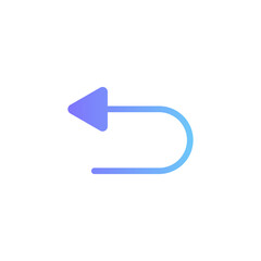 Return arrow vector icon with gradient