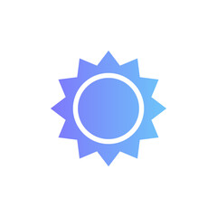 Sun vector icon with gradient