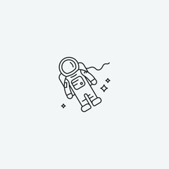 Astronaut vector icon illustration sign