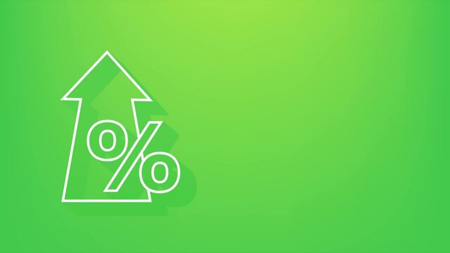 Percentage with arrow up and down. Banking, credit, interest rate. Motion Graphic