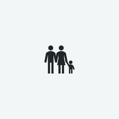 Family vector icon illustration sign