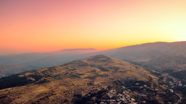 Drone Shot Lebanon Village
