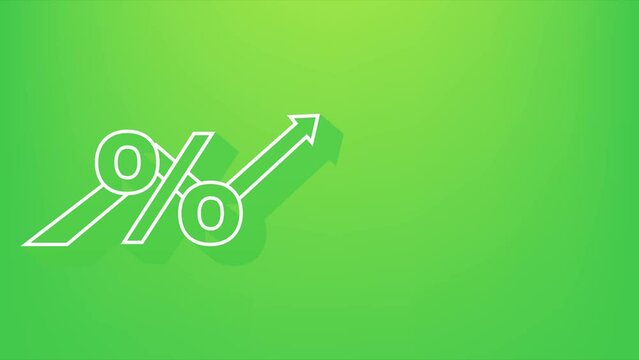 Percentage with arrow up and down. Banking, credit, interest rate. Motion Graphic
