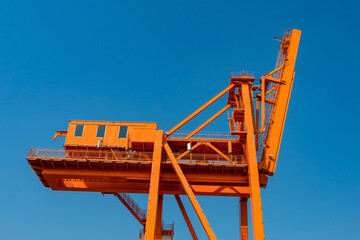 construction site with crane and sky