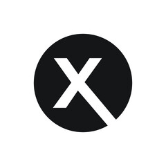Letter X Monogram Logo Design, Creative Modern Icon X, Black and White