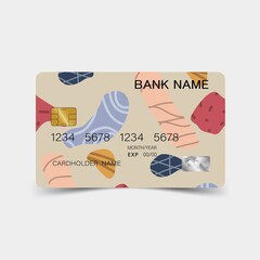 Credit card template, Luxurious. Editable vector design. illustration EPS10