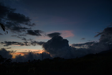 sunset over the mountains