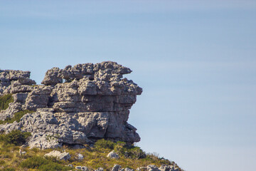 some rocks on the Table Mountain in Cape Town